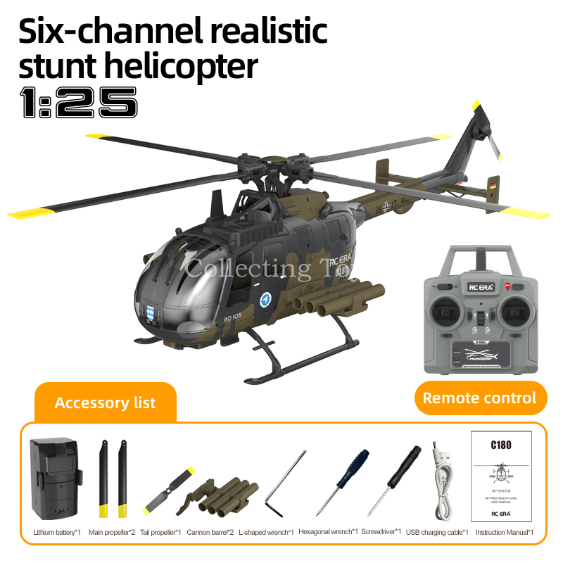 Rc Helicopter Gyro - Rc Era C180 Bo105 1/25 Scale