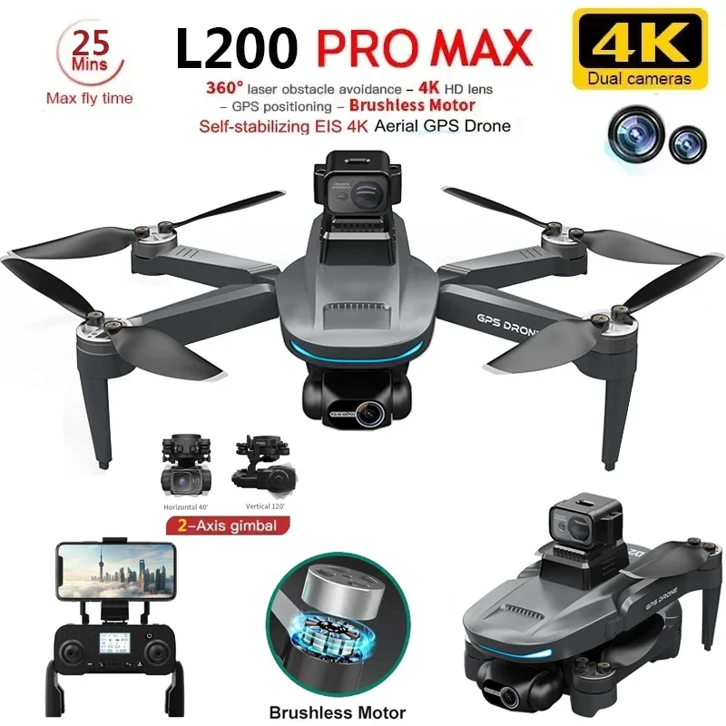 L200 PRO MAX Drone 4K 2-Axis P – обзор и цена Rc Helicopter Case