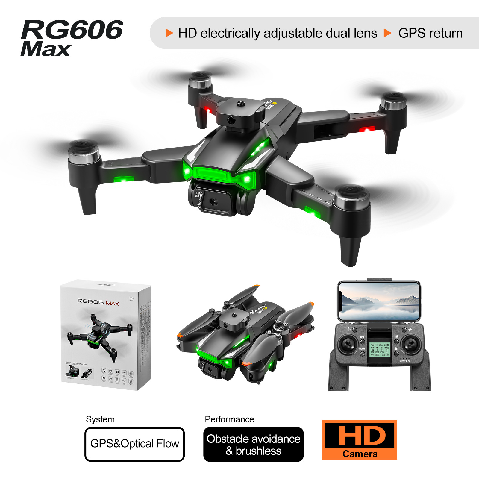 RG606MAX Drone 8K Professional – обзор и цена Rc Helicopter Large
