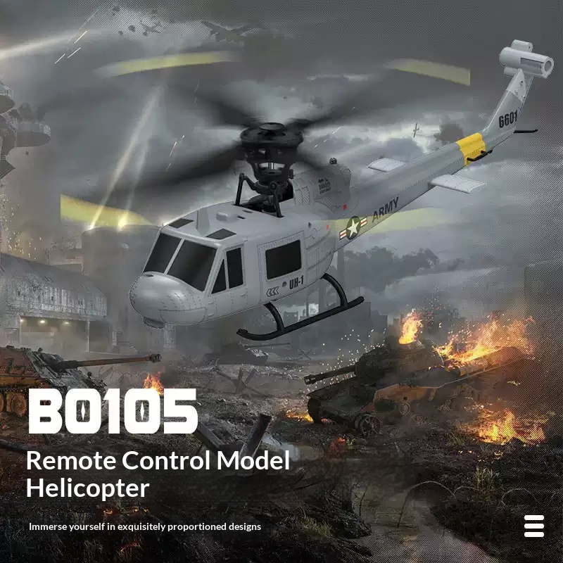 Huey F6601 4CH RC Helicopter - – обзор и цена Rc Helicopter Single Rotor