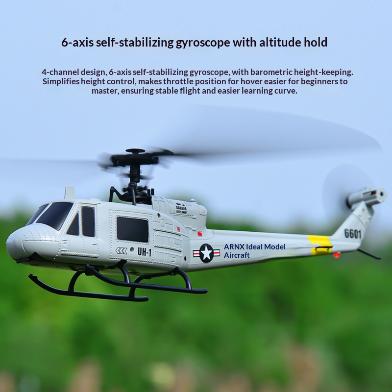 Huey F6601 4CH RC Helicopter - – обзор и цена Rc Helicopter Single Rotor