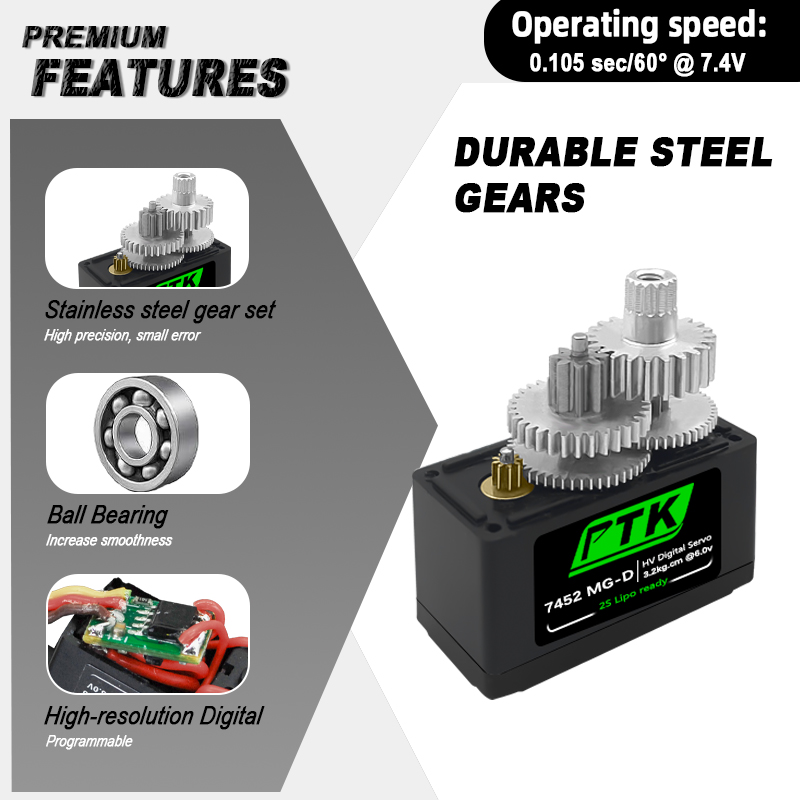 PTK 7452 MG-D 9g Digital Servo – обзор и цена Rc Helicopter Servo